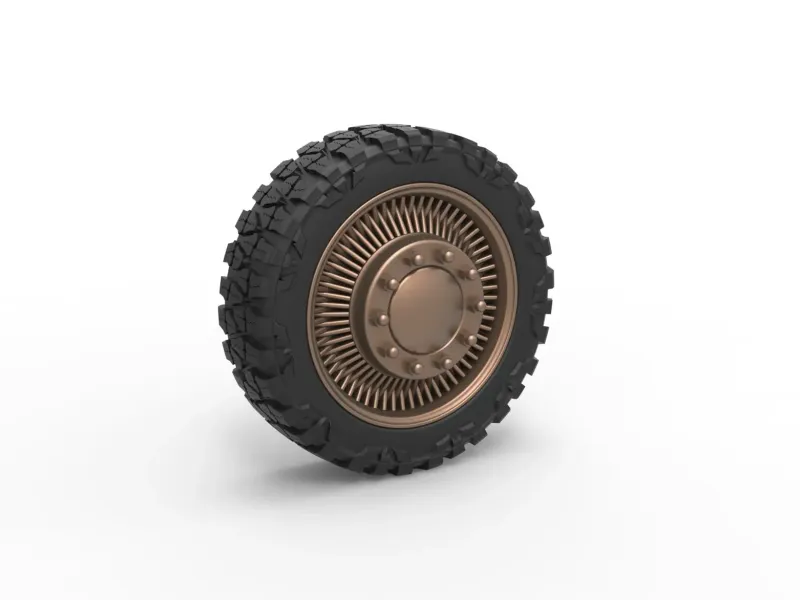 Front wire semi wheel for pickup Scale 1:25