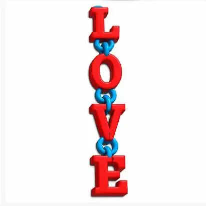Articulated "Love" Keyring