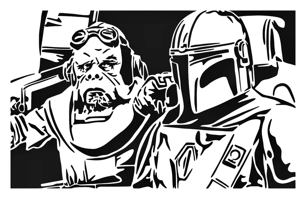 The Mandalorian stencil 7