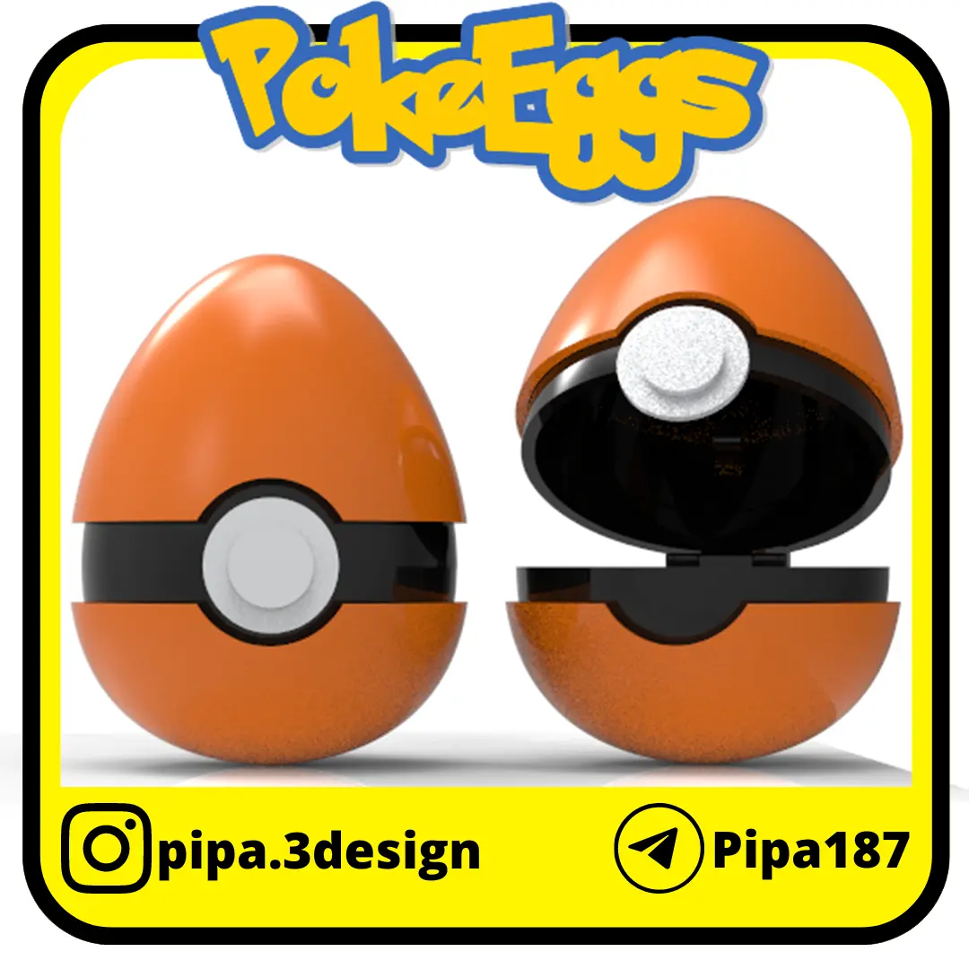 POKEBALLS CHARMANDER EASTER EGG WITH HINGE
