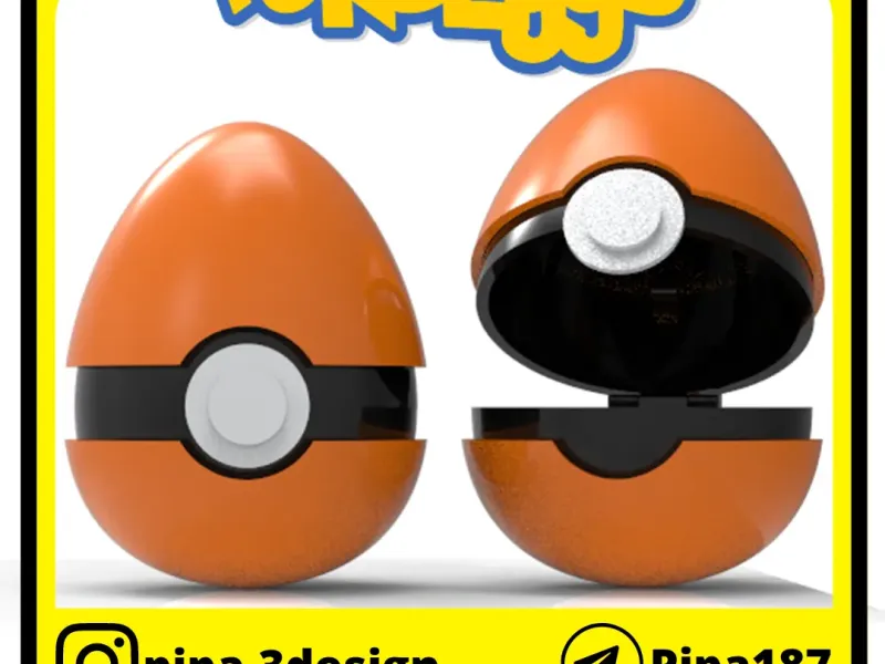 POKEBALLS CHARMANDER EASTER EGG WITH HINGE