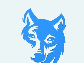 Wolf airbrush stencil