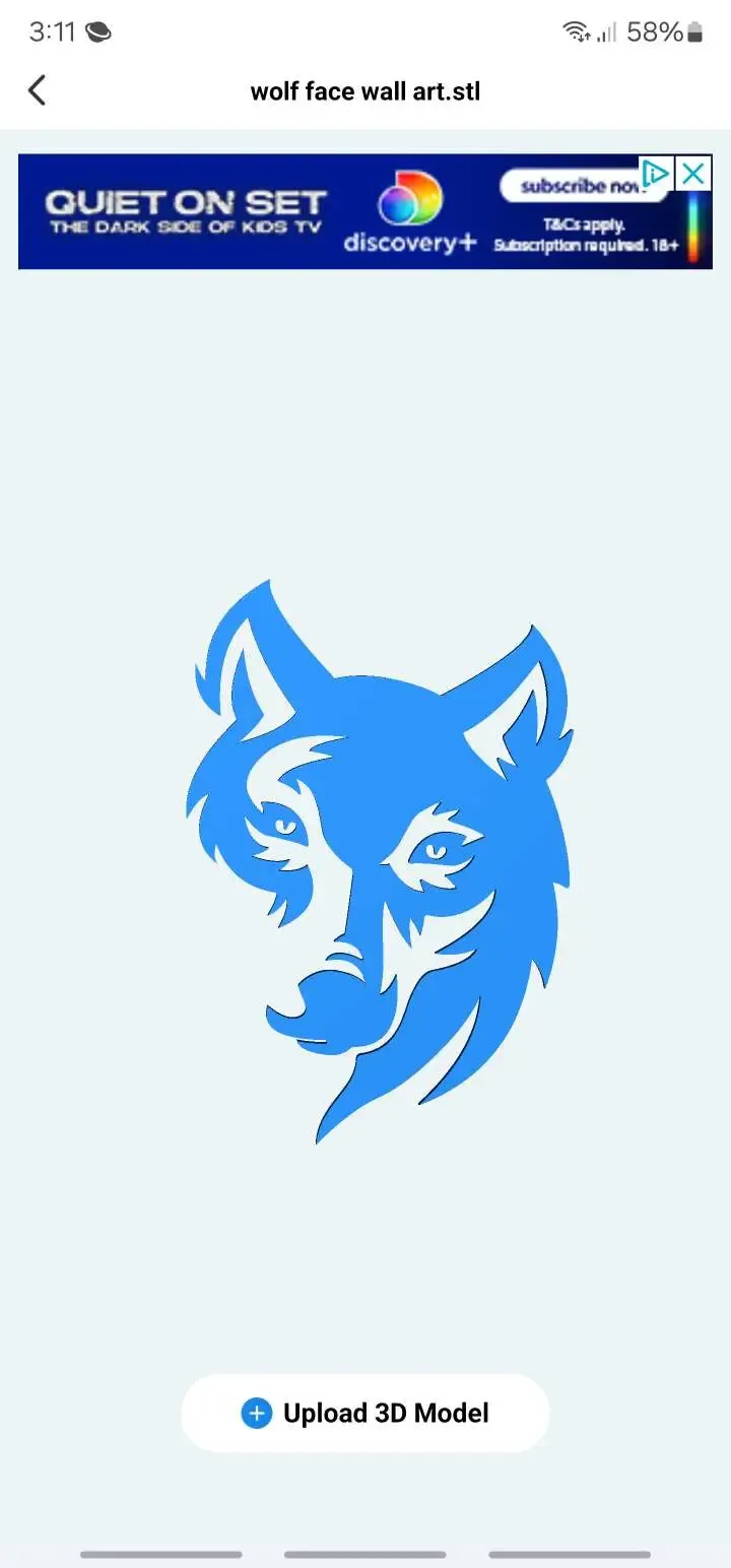 Wolf airbrush stencil