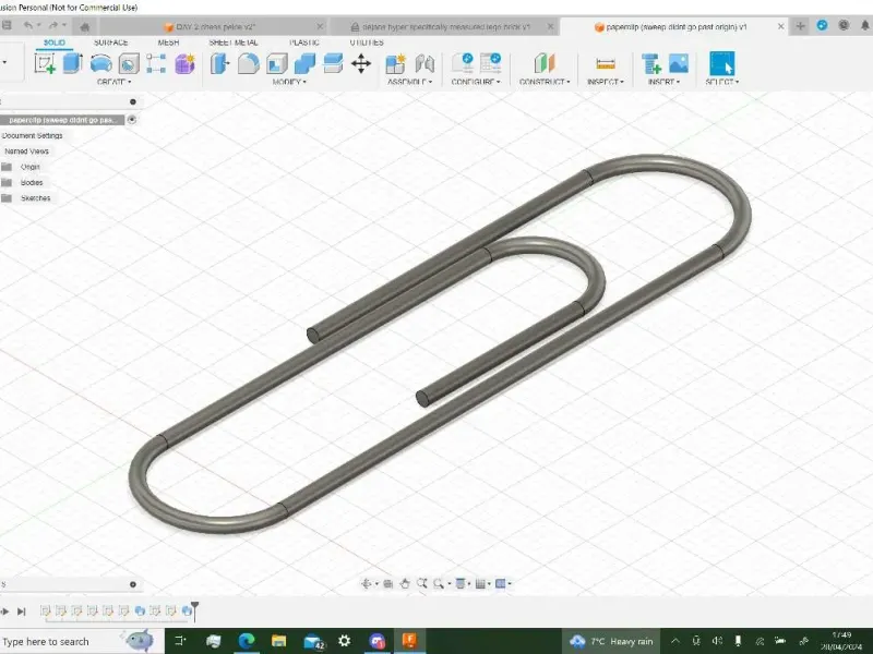 to scale paperclip