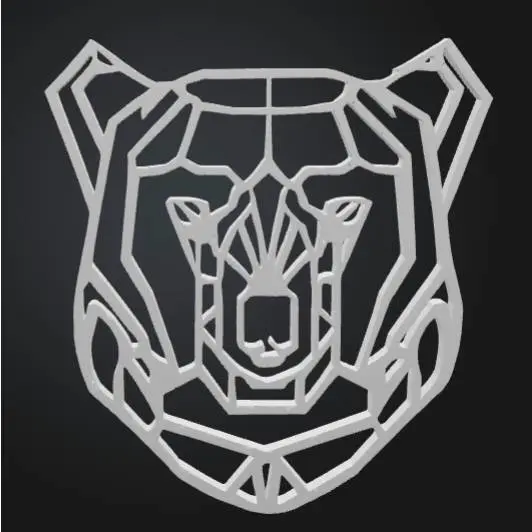 Geometric Bear Art