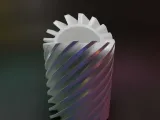 Vaso da fiori con ingranaggio a spirale-2
