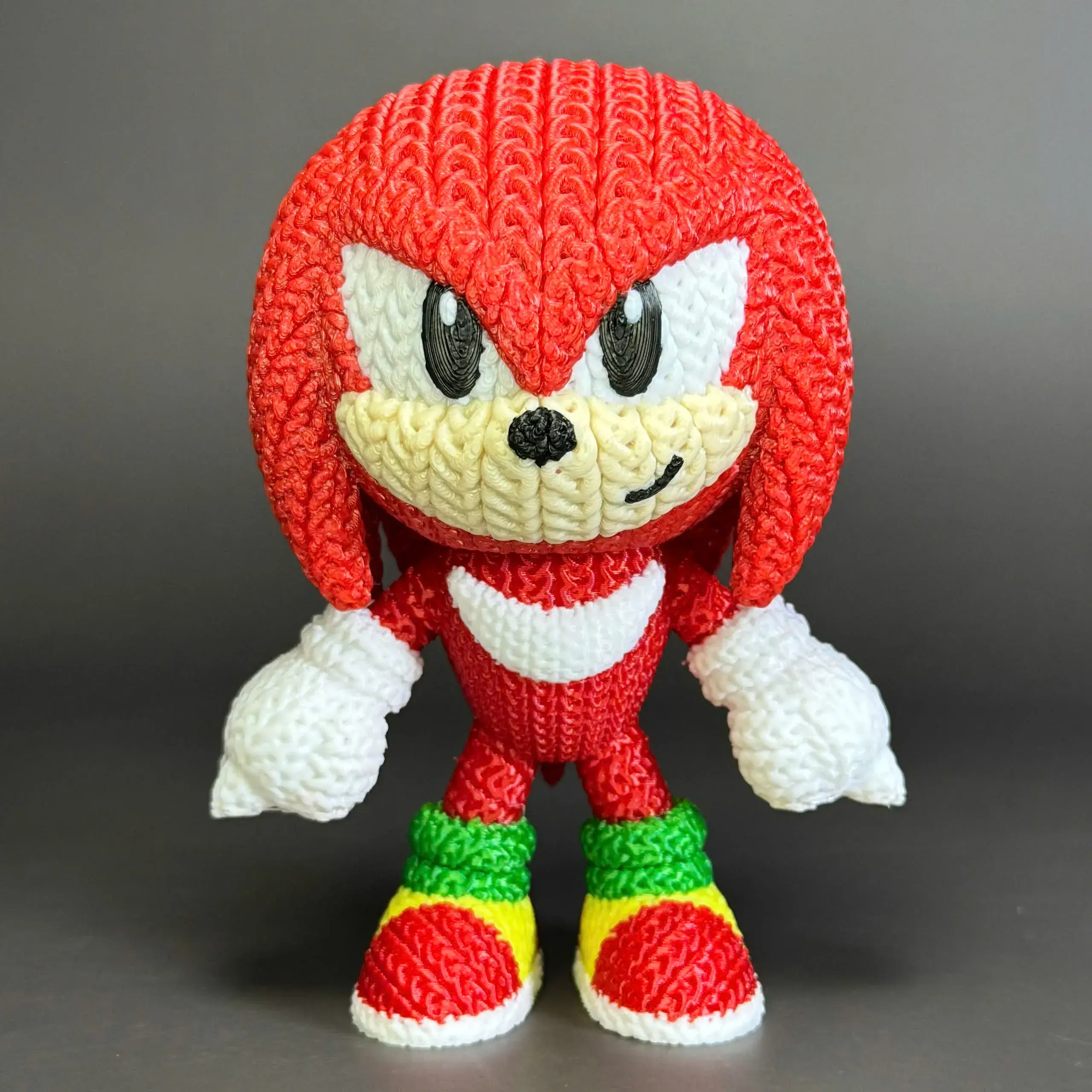 Sonic Knuckles Crochet - Knitted - Multicolor 3D Printing