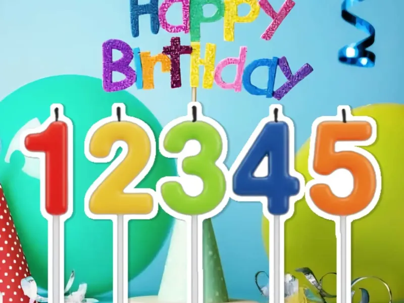 velas de cumpleaños del 1al 5