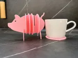 Pig coasters + holder-2