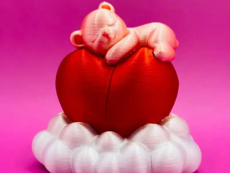 Oso y nube de corazón