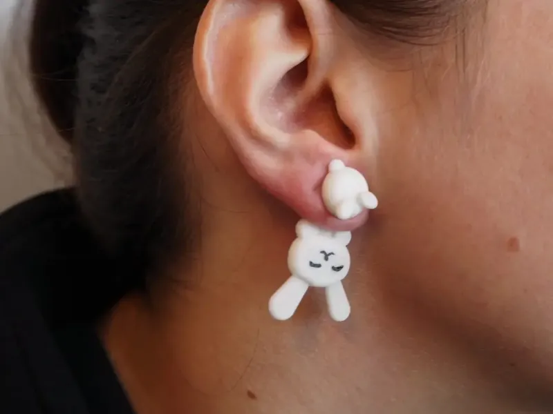 BOUCLE D'OREILLE LIÈVRE