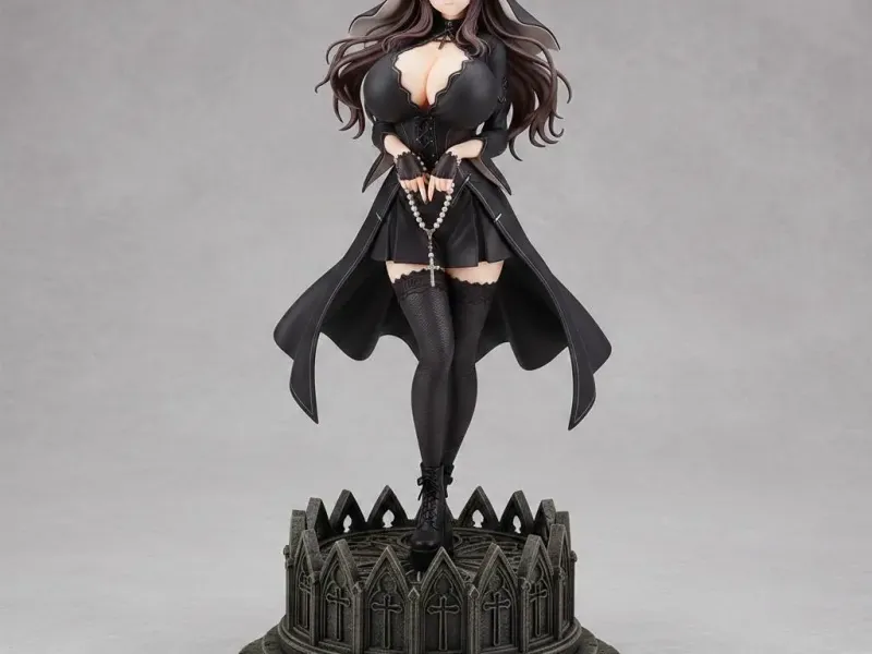 Gothic Nun Anime Girl – Dark Glamour Pose Ecchi Figurine