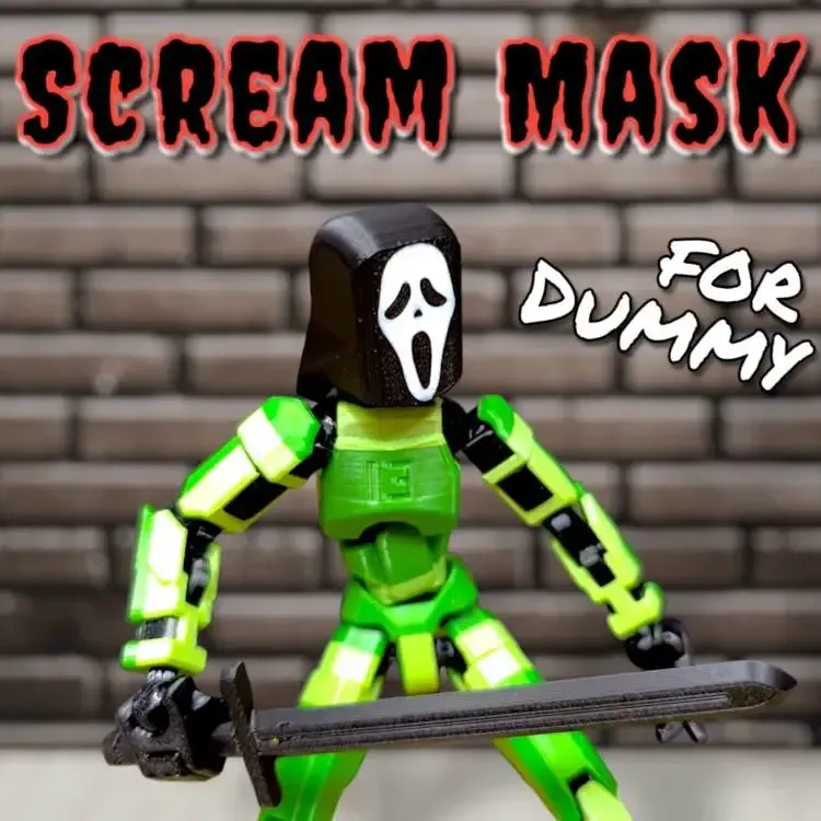 ダミー13用スクリームマスク - ハロウィンアクセサリー