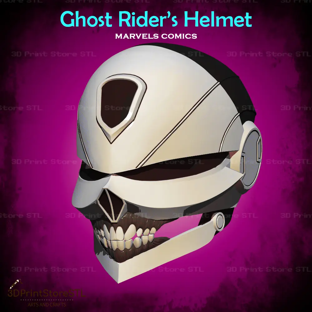 Ghost Rider Helmet Cosplay Marvels Midnight Suns - STL File