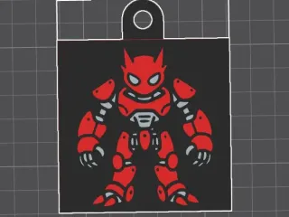 mecha robot keychain