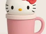 LLAVERO DE CAFE CON CABEZA DE HELLO KITTY-1