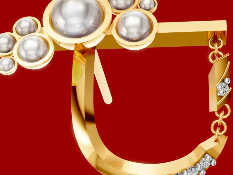 Modern pearl earrings