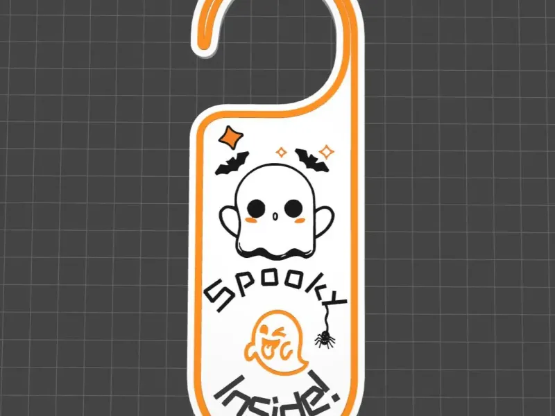 Door Tag Spooky Inside