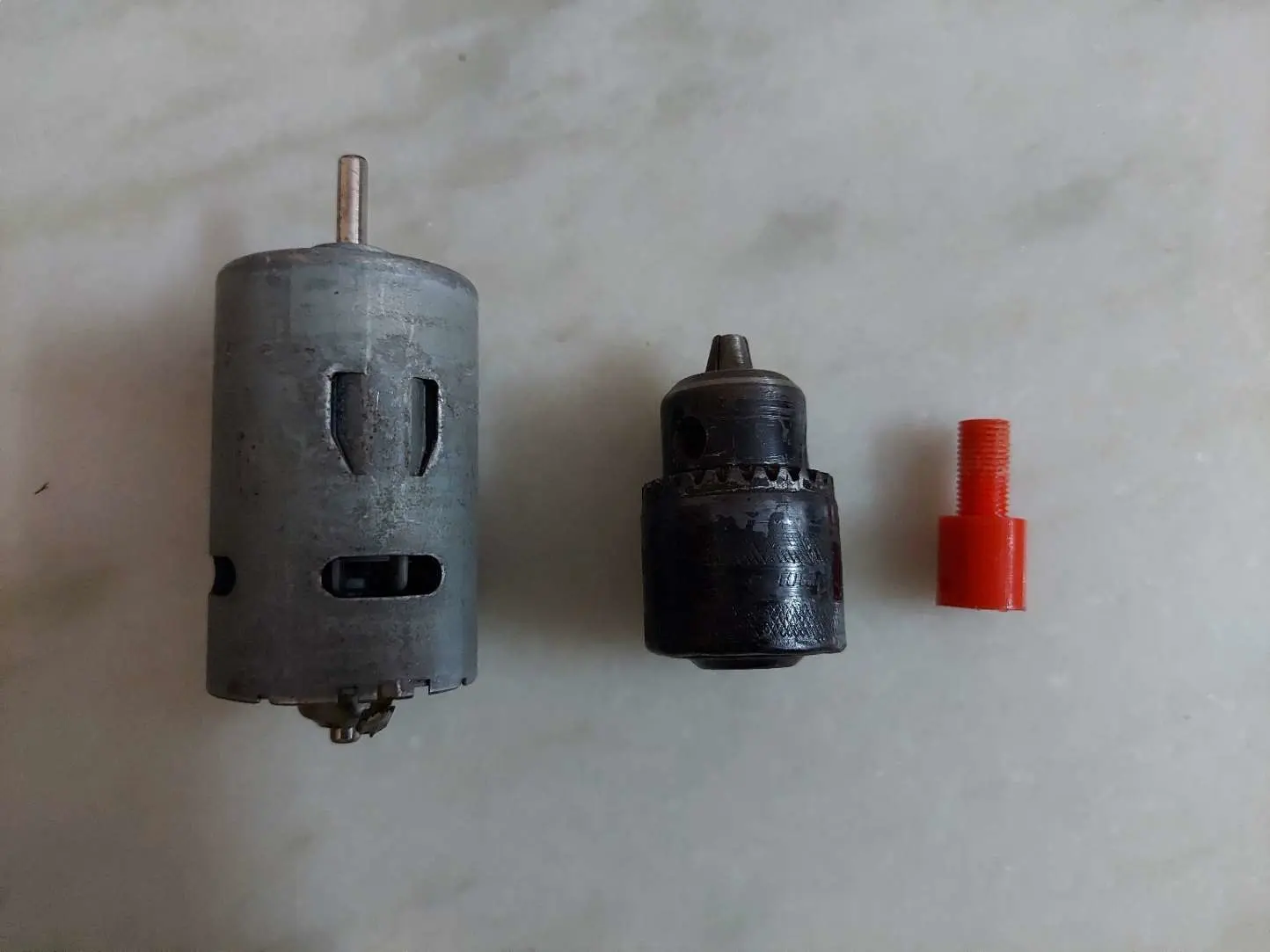 drill chuck adaptér 3/8 24unf to DC motor 