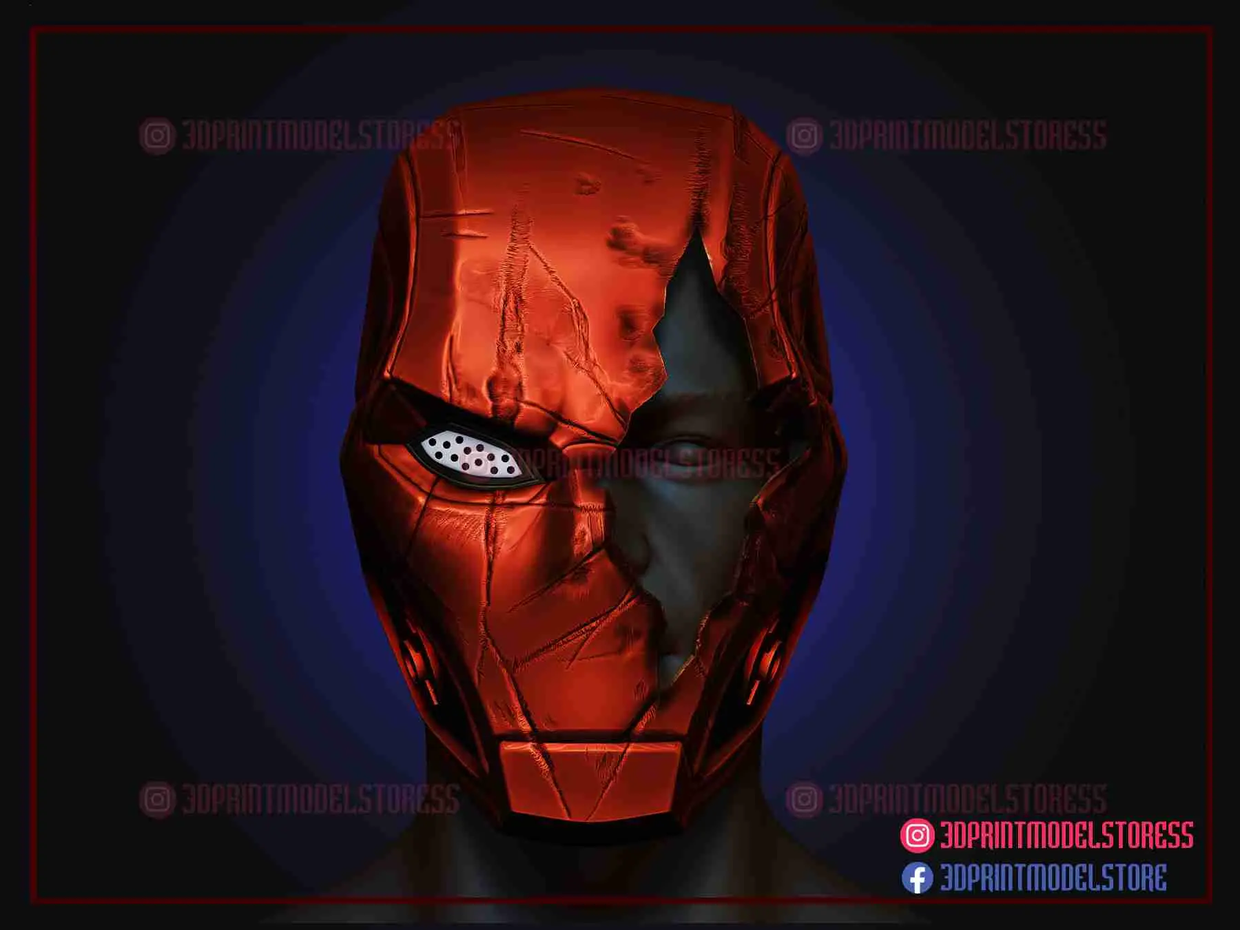 Red Hood Helmet - Titans Battle Damage Helmet Cosplay