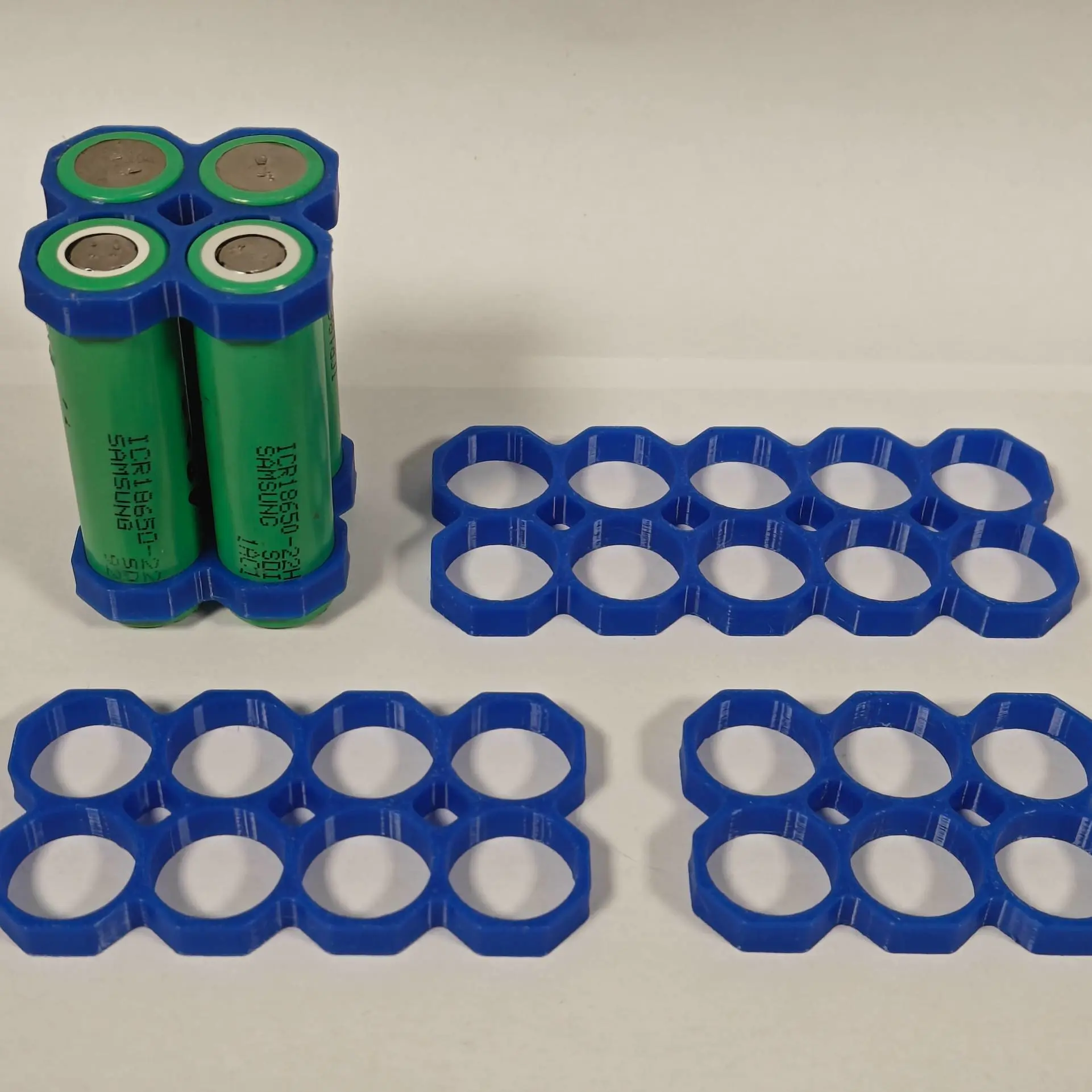 3D Printer Files | 3MF File | 18650 Battery Spacer Grid | Octagonal (4-14 Cells)