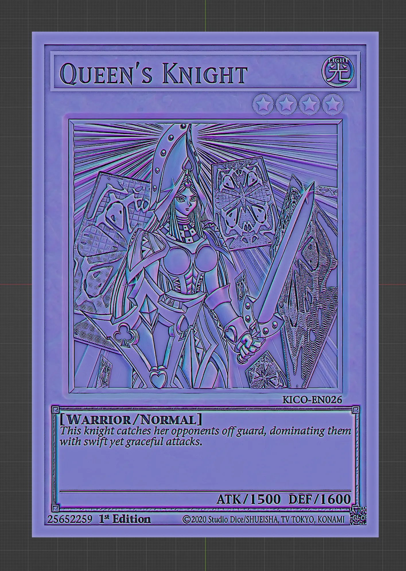 queen's knight deck yugioh - KICO-EN026 - Collector's Rare Queen's Knight - Yu-Gi-Oh! Card
