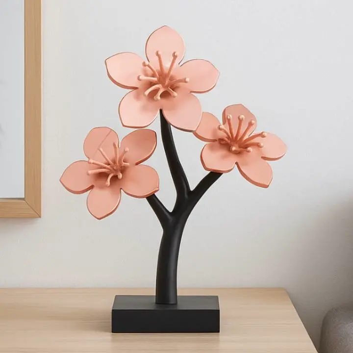 Blossom Trio Sculpture - Sakura Flower Tree Decor