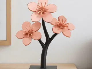 Blossom Trio Sculpture - Sakura Flower Tree Decor