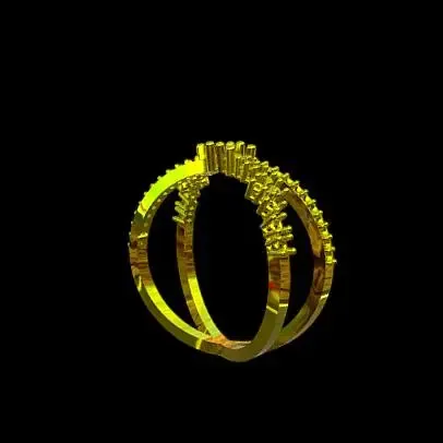 Criss-Cross Multi-Stone Ring / Anillo Cruzado