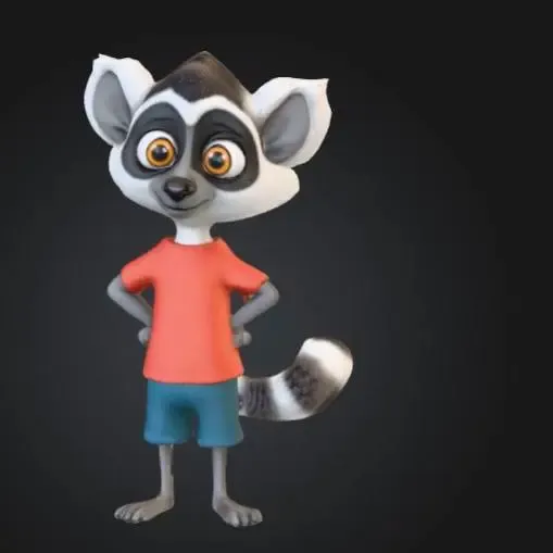 Cartoon Lemur 2