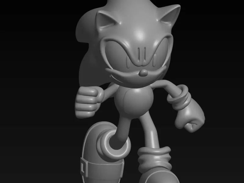 print ready game character sonic 3d model