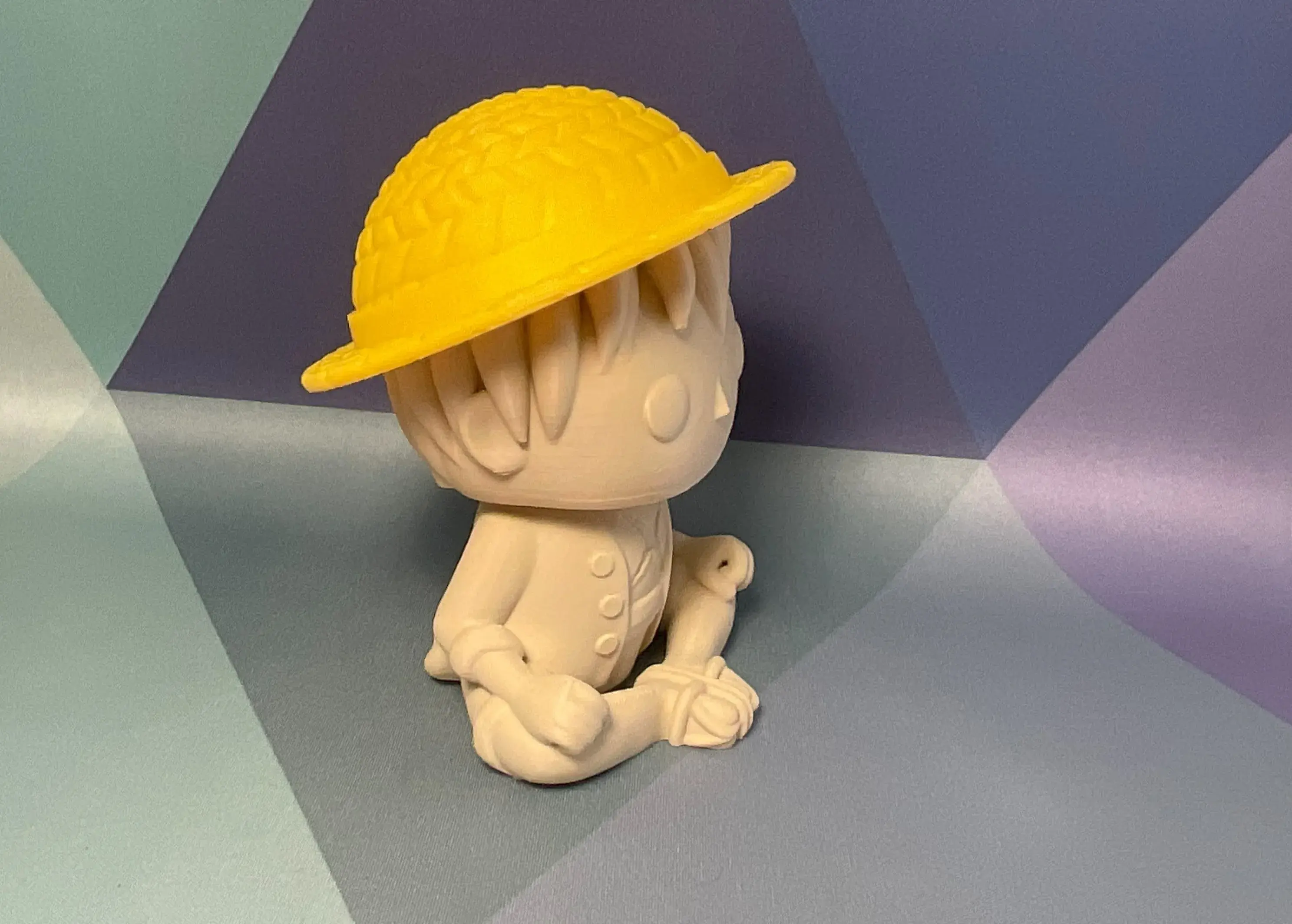 ONE PIECE Funko Pop Bobblehead D. LUFFY | STL + 3MF Colored