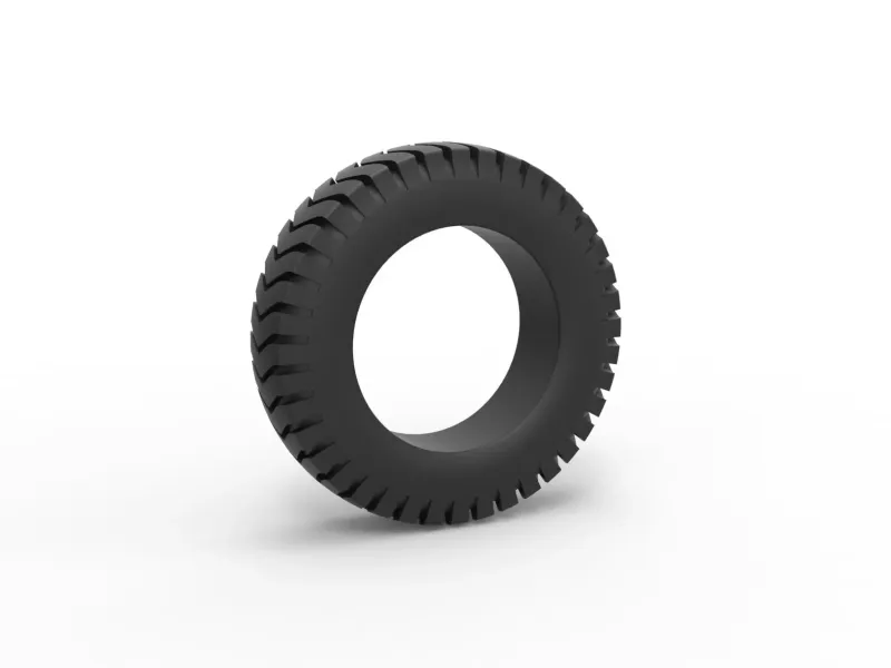 Semi truck tire 4 Scale 1:25