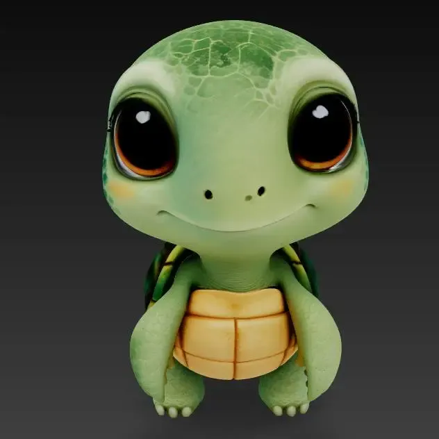 Schildkröte 🐢 mit großen Augen – für Deko & Sammlung