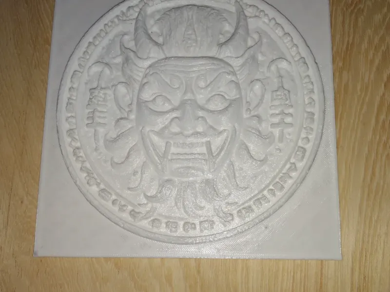oni mask ornament tile 