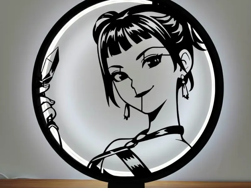 💡🔥 Zoey K-POP Hunter Ring Lamp Wall Art