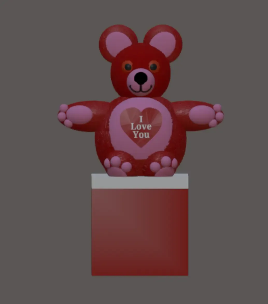 I love you teddy bear box