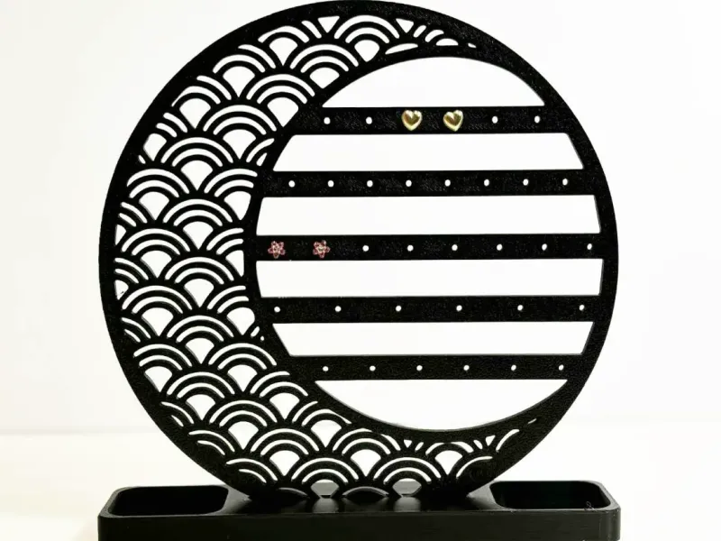 Moon and Rainbow Earring Display