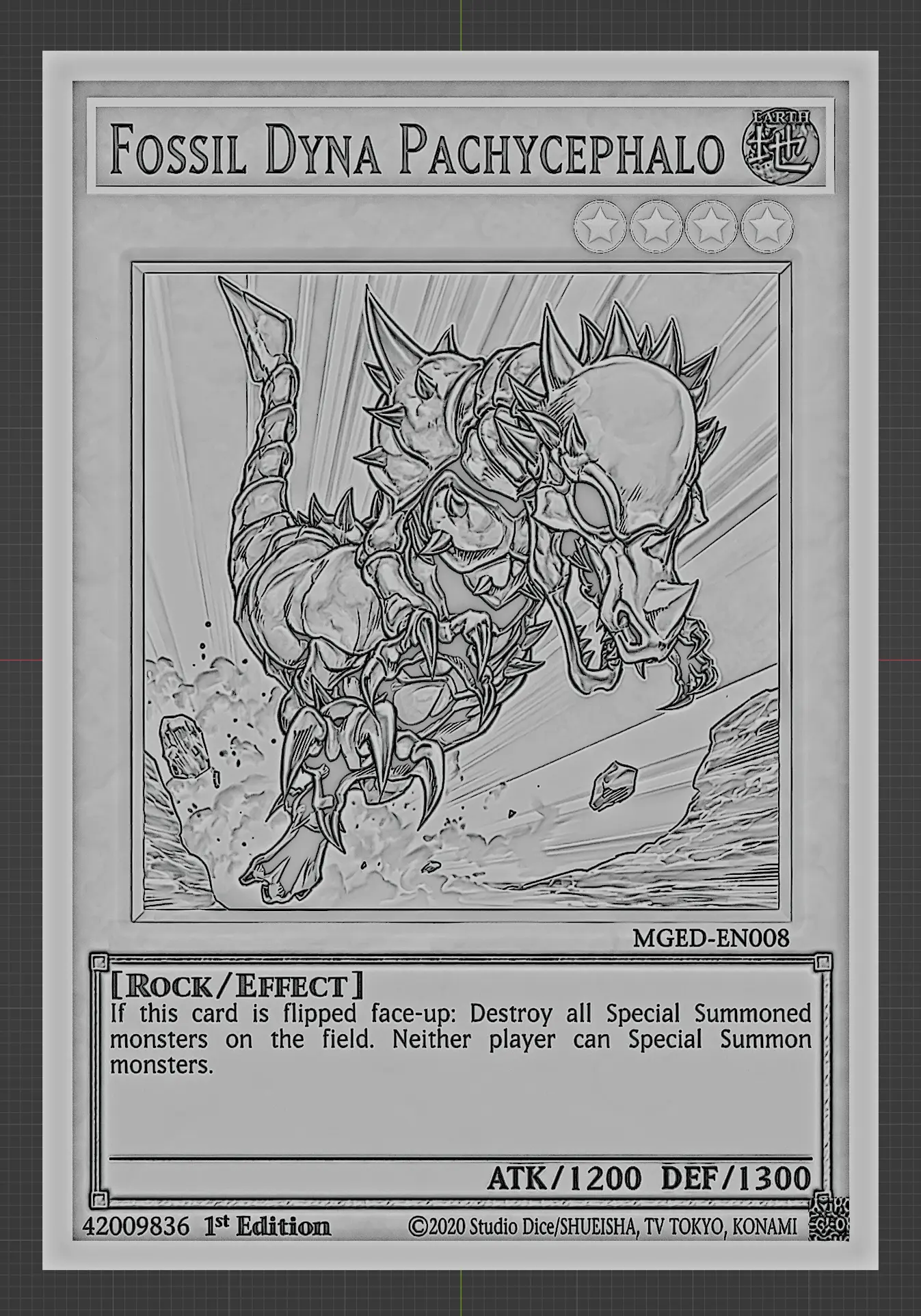 FÓSIL DYNA PACHYCEPHALO - YUGIOH