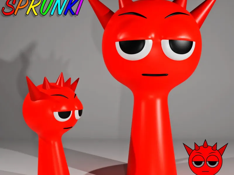 RADDY SPRUNKI INCREDIBOX RED | Sprunki 3D Model STL Fan Art