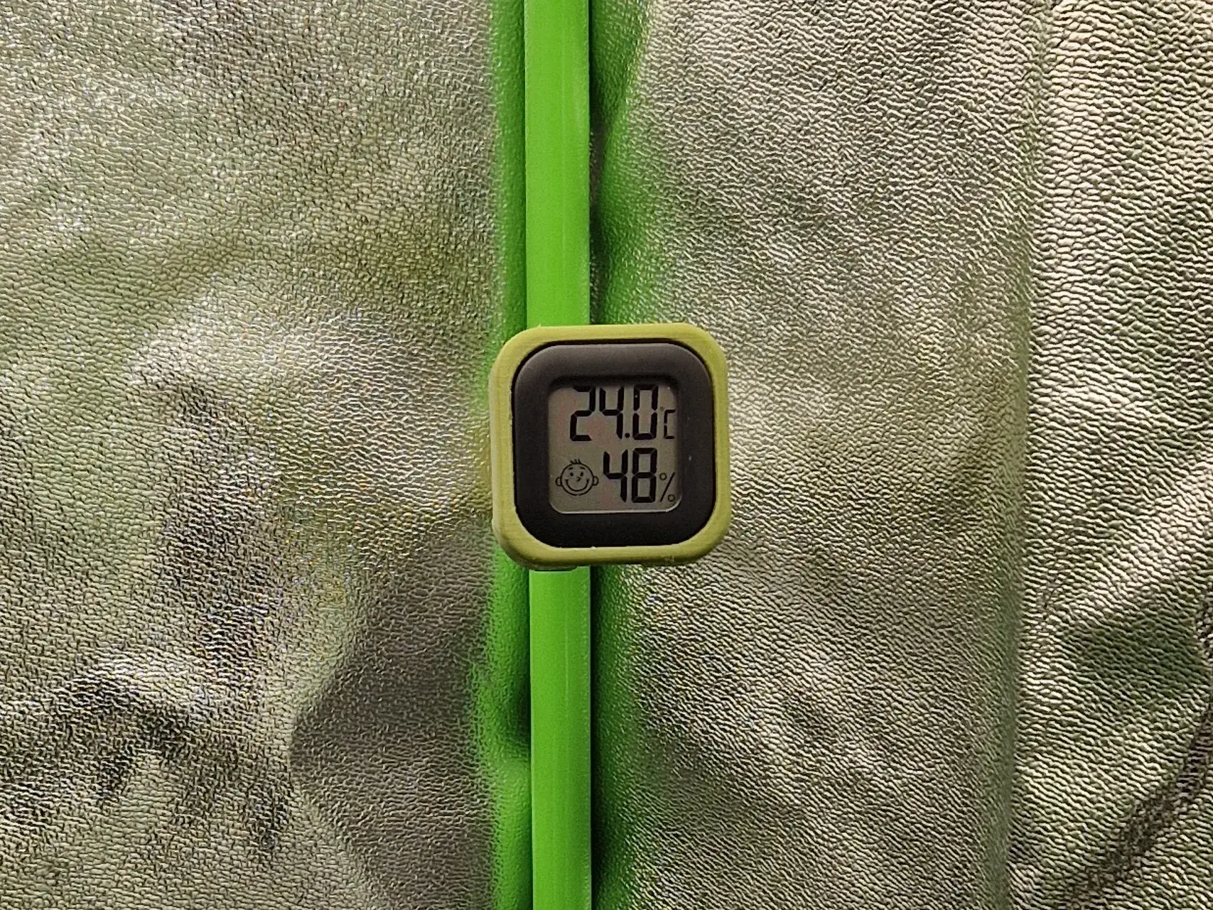 Grow tent temp / humidity monitor holder