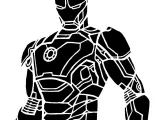 Iron Man stencil 6-0