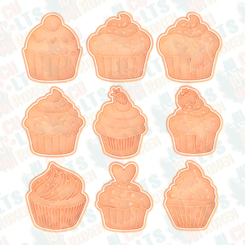 Cupcake cookie cutter set of 9