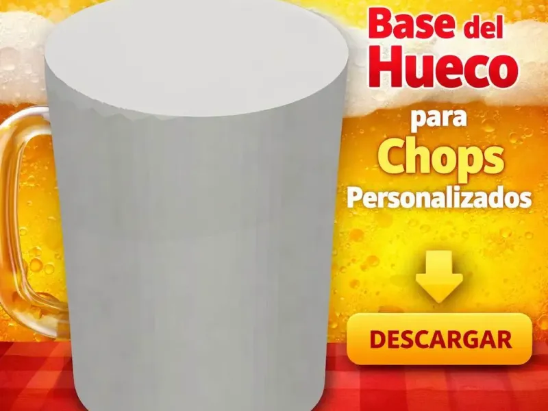 Base del hueco (forma 500 ml) para Chops personalizados 🍺