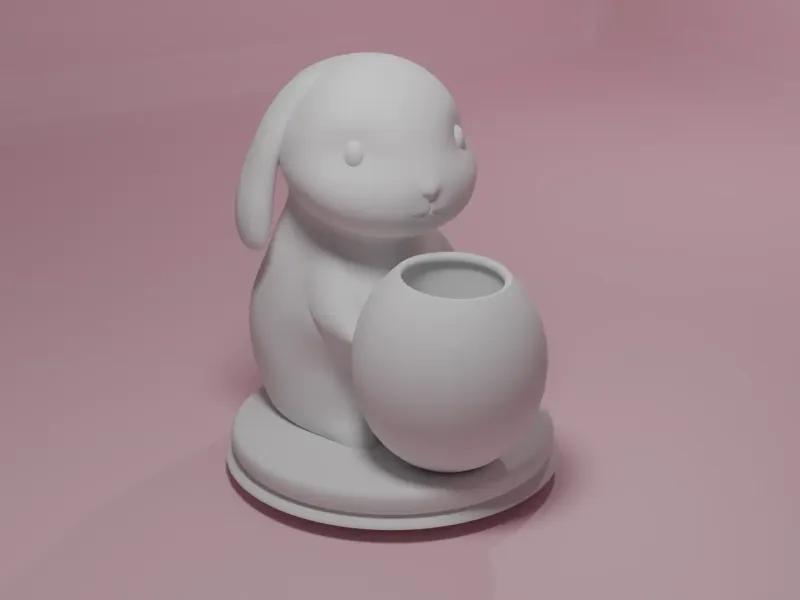 Porte-plume lapin de Pâques