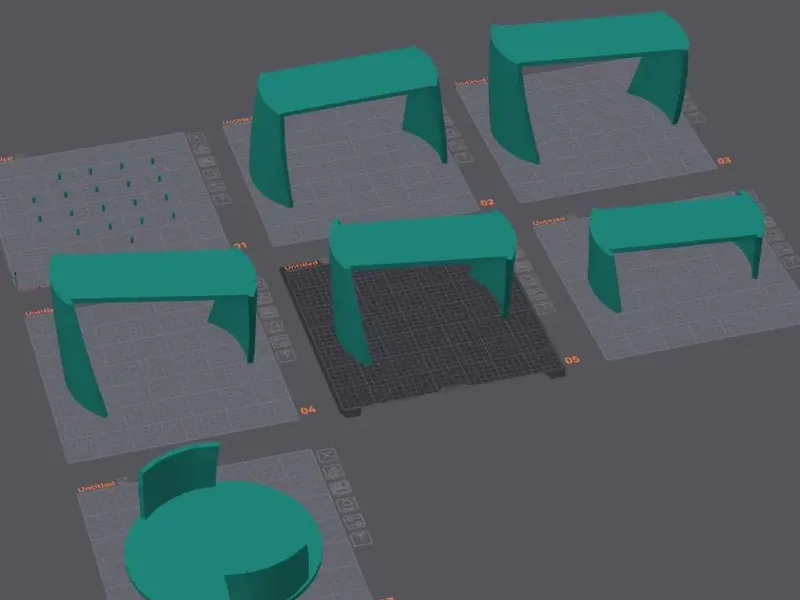 Abstract Modular Bookcase Office