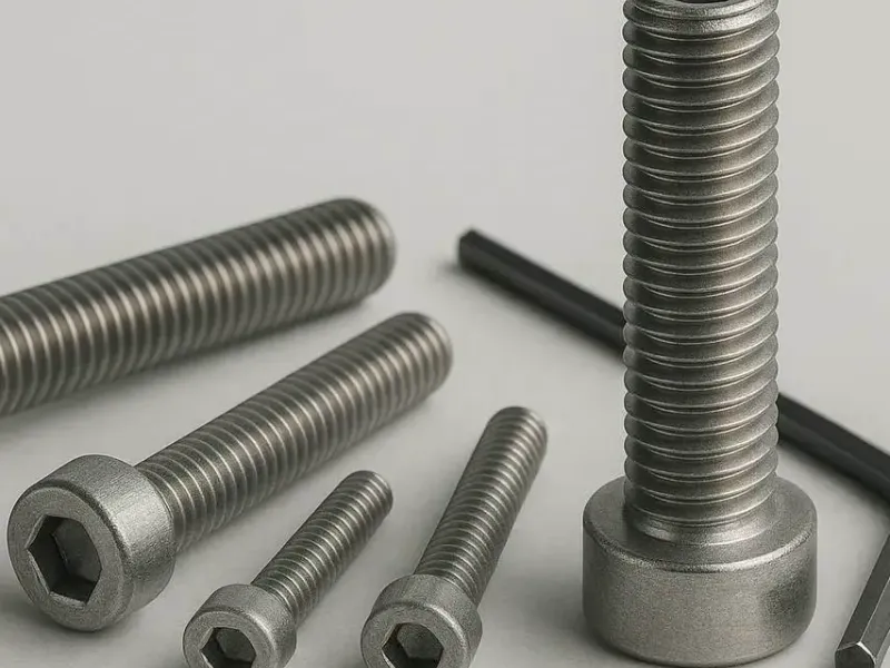 Bolt M3x0.5, M4x0,7 (Length 5–30 mm, 6-40 mm) with Hex Socke