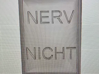 Klapp Schild Nerv Nicht