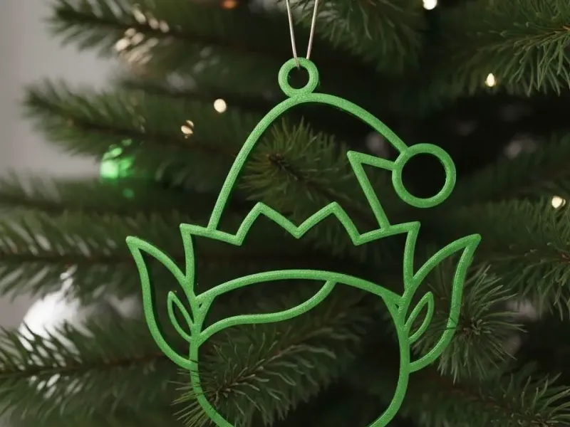 Easy Print PLA Christmas Tree Ornament - Festive Design