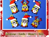 Minions Keychain / Magnets -Christmas cute version-1
